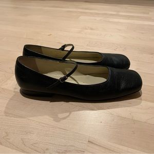 Talbots Mary Jane Flats in black leather